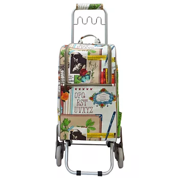 卡蘿輕便時尚購物車-36L 波浪三輪-英倫情人