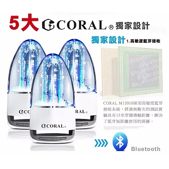 CORAL 噴泉式LED炫彩水舞藍芽喇叭 M12010