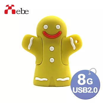 Xebe集比 薑餅人USB 隨身碟 8GB, USB 2.0