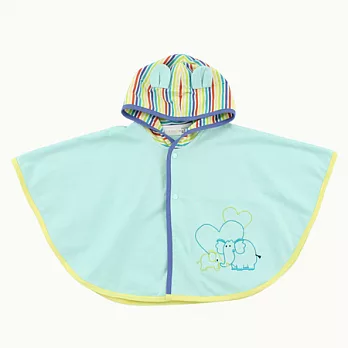 【愛的世界】造型耳朵連帽披風-台灣製-80水綠色