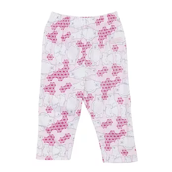 【愛的世界】純棉圖樣緊身長褲-台灣製-80淺粉色