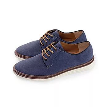 PLAYERMIT麂皮純色素面休閒男鞋 (FTP12)-藍色26.5藍色