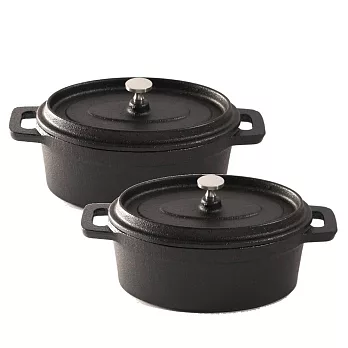 【UH】Gusto古斯特 - 17.5oz橢圓形鑄鐵鍋週慶組合