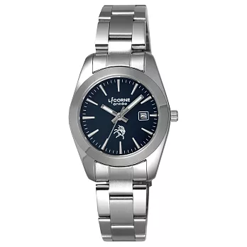 LICORNE entree 美好時刻經典女錶-深藍x銀