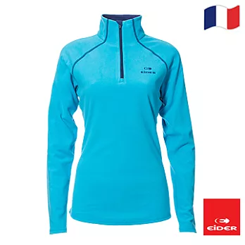 法國【EiDER】 女保暖透氣多功能長袖立領衫/EIT2537S天空藍