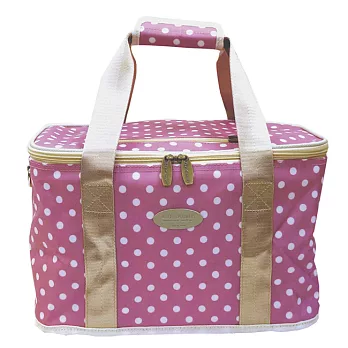 卡蘿保溫保冷手提籃(M)-粉色大水玉