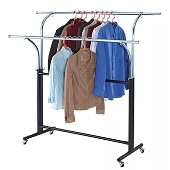 樂活家~球輪外彎雙桿衣架