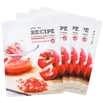 RE:CIPE韓國進口 天然蕃茄舒緩植萃面膜(5片)