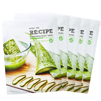RE:CIPE韓國進口 天然蘆薈舒緩植萃面膜(5片)