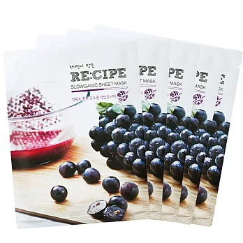 RE:CIPE韓國進口 天然葡萄舒緩植萃面膜(5片)