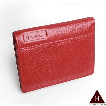 【H-CT】高級精緻搶眼紅多功能真皮卡片名片夾(CD17-15R-Z)