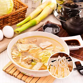 樂活e棧-白木耳水降卡火鍋+蒟蒻麵-燕麥拉麵+醬(任選)(1人份/組，共2組)香椿沙茶醬