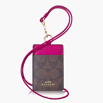 【COACH 多功能夾】PVC / 證件夾 / 識別證套_深咖桃