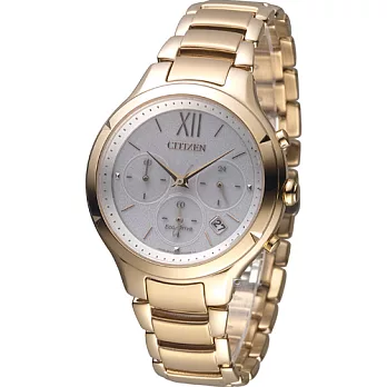 星辰 CITIZEN L系列 甜美柔和光動能計時腕錶 FB4013-51A玫瑰金色