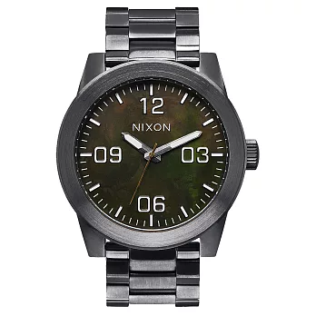NIXON The CORPORAL SS 曠野風潮時尚運動腕錶-仿舊x深灰