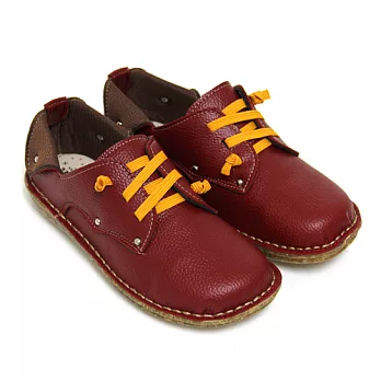 【Pretty】俏皮玩色反摺造型休閒鞋37紅色