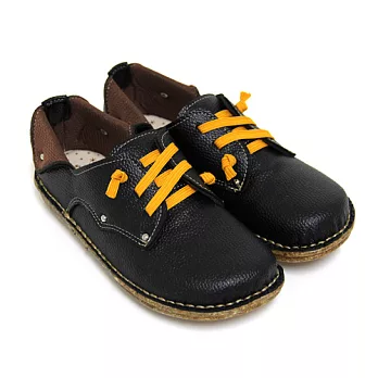 【Pretty】俏皮玩色反摺造型休閒鞋38黑色