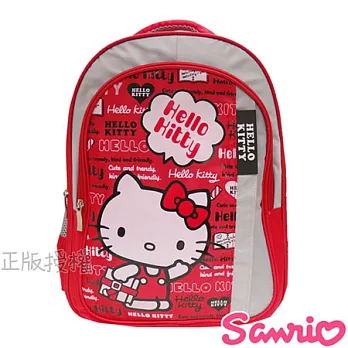 【Hello Kitty凱蒂貓】軟式經典後背書包(紅色)紅色
