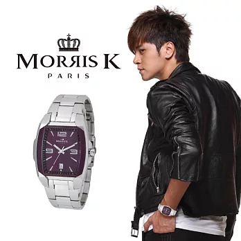 【MorrisK】魅力無限不鏽鋼流行腕錶-男錶 MK10095-IA20