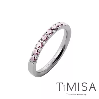 TiMISA《蜜糖彩鑽》(五色) 純鈦戒指粉鑽
