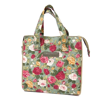 卡蘿行動保鮮餐袋-綠底薔薇