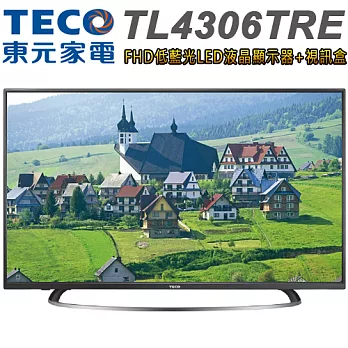 TECO東元 43吋 FHD低藍光LED液晶顯示器+視訊盒(TL4306TRE)＊送7-11禮券500元