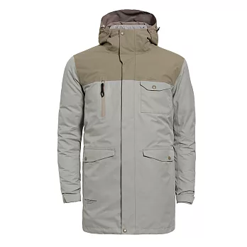 【hilltop山頂鳥】男款GoreTex兩件式防水羽絨長大衣F21M49-M灰