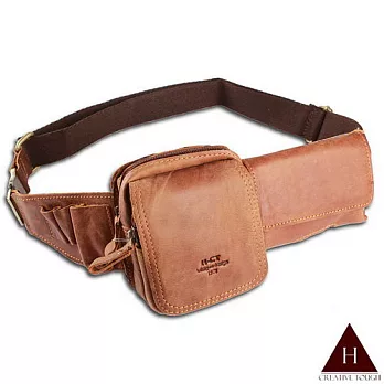 【H-CT】輕巧隨身工作真皮小腰包-橫(B1210-Z)