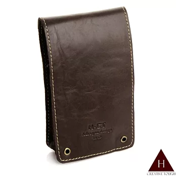 【H-CT】深咖啡加大設計直式腰掛真皮手機套(S0192-Z)