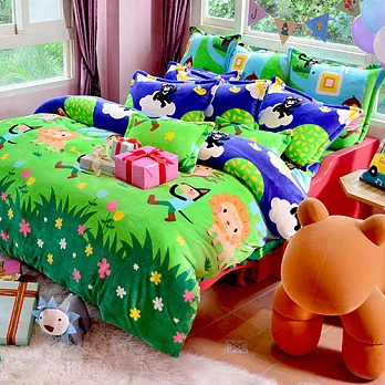 義大利Fancy Belle X Malis《歡樂嘉年華》加大四件式雪芙絨被套床包組