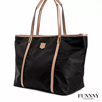 FUNNNY 日本同步肩背包系列 輕量尼龍托特包 黑