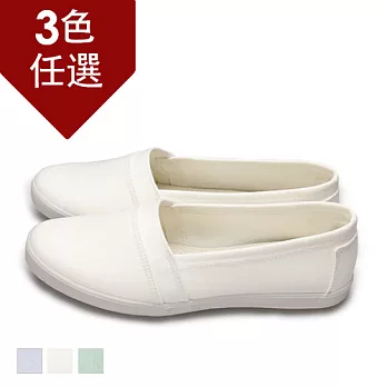 FUFA MIT帆布滾邊懶人鞋(H72)-白色23白色