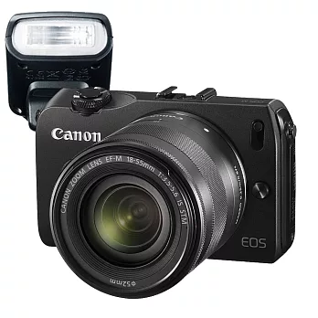 CANON EOS M+18-55mm+90EX*(中文平輸)-送32G+專用鋰電池+單眼相機包+抗UV保護鏡+拭鏡筆+相機清潔組+保護貼黑色