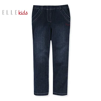 【ELLE】亮眼亮片造型口袋牛仔褲130藍