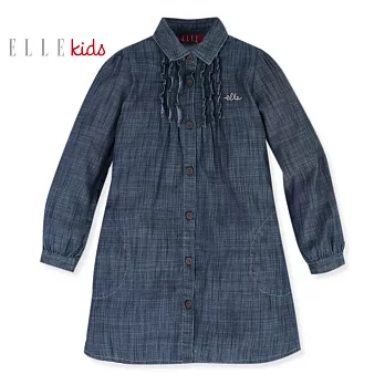【ELLE】百搭牛仔小洋裝120藍