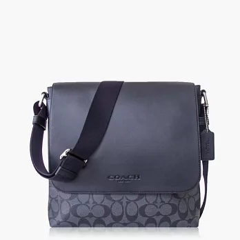 【COACH 男仕品味】PVC / 側肩 / 斜肩 / 多功能包_黑色