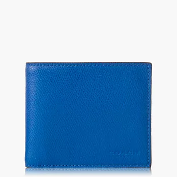 【COACH 男仕必備】皮革 / 多功能短夾_藍