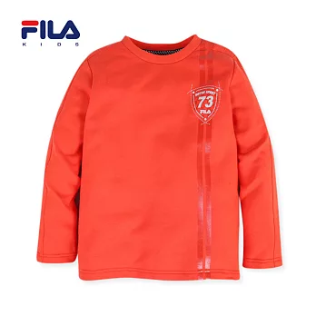 【FILA】賽車徽章logo上衣160以上桔色