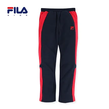【FILA】腳踝鬆緊車手長棉褲145丈青