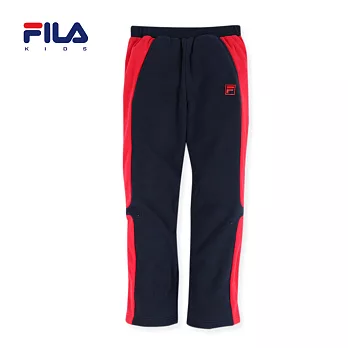 【FILA】腳踝鬆緊車手長棉褲160以上丈青