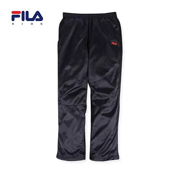 【FILA】鬆緊素色logo休閒長褲145黑