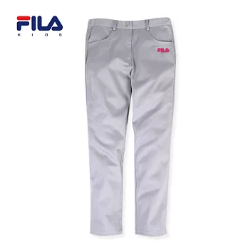 【FILA】彈性斜紋休閒長褲145灰