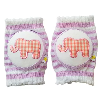 Crawlings趴趴爬護膝套-粉格小象