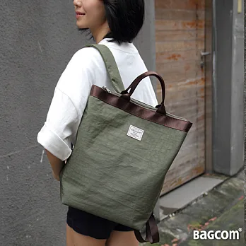 Bagcom Masaki 隨喜好用手提後背包-軍綠