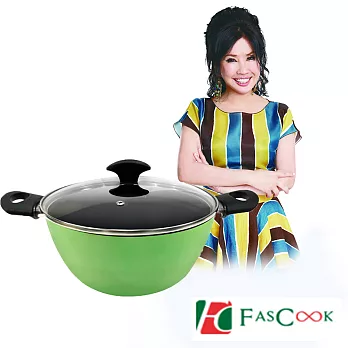【菲姐代言】Fascook義大利原裝不沾湯鍋含鍋蓋--福利品(24cm)