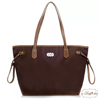 【a Lady ’s真皮】漾青春彩搭抽繩托特包(可可咖)