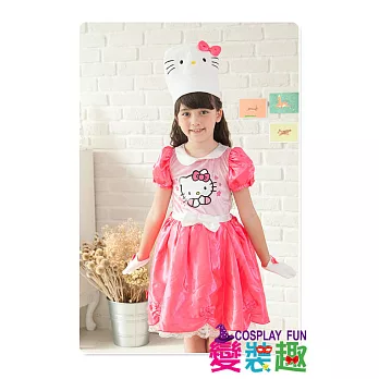 【變裝趣】韓國正版Hello Kitty15227蝴蝶結公主裝S100-110cm