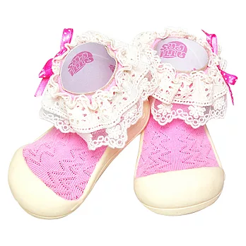 Attipas襪型學步鞋[真品平輸]XL花邊教主-粉紅