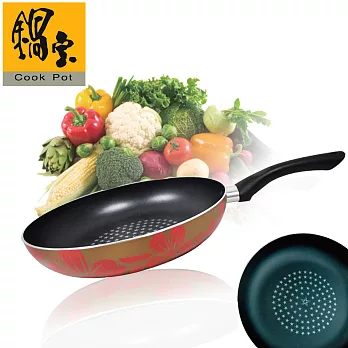 《鍋寶》鑽石不沾平底鍋28CM-富貴花開系列-FP-1028