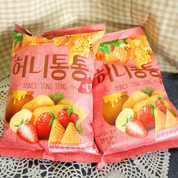 【上野物產】Haitai 蜂蜜奶油格子脆餅(草莓口味)(65G每包,共5包)